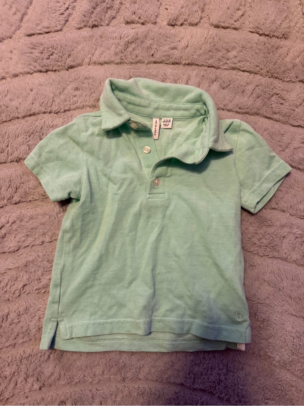 12 month Janie and Jack Classic Mint Polo Shirt - Kids